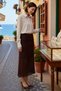 Women's Lace Lined a Line Maxi Skirt Tie Detail Regular Waist Comfortable Casual Summer Modern Stylish - 2