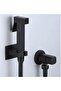 Wall Mounted Handheld Bidet Sprayer – Matte Black, Single Function Jet Spray with 120cm Hose – High Pressure Bidet For Bathroom, Toilet, Pet & Kitchen - 3