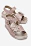 Glittery Butterfly Stone Children's Sandals Pudra