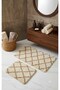 Royal Nordic 2-Piece Latex Non-Slip Base Bath Mat Set 80X50 cm Machine Washable Mat - 3