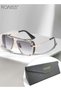 Modern Square Sunglasses for Men Women UV400 Protection Sun Glasses Gold Metal Frame Fashion Anti-Glare for Driving Fishing Traveling Grey Lens