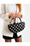 Vance Model Black Dot Pattern Buckle Women's Hand and Shoulder Bag - 2