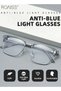 Blue Light Blocking Glasses Blue Light Filter Computer Reading Gaming TV Phones Browline Eyewear Fashion Anti Eyestrain Headache for Men Women Transparent 52mm Grey - 4