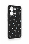 Redmi Note 13 4g Compatible Mini Bow Black Patterned Silicone Case - 3