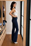 Women's Spanish Style Trendy Dark Blue Jeans - 5