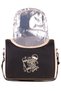 Girl's Black Cream Skate Printed Thermal Insulated School Lunch Bag (Black - Beige) - C4114 - 3