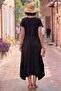 Black Ethnic Embroidered Shalwar Dress - 3