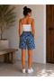 Trend Zebra Patterned Viscon Casual Women's Shorts - 3