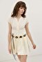Ecru Mini Poplin Women's Dress - 2