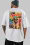 For Dog Lovers 66 White Oversize T-Shirt with Back Dog Print 100% Cotton Unisex Dog Lover Premium Design - 5