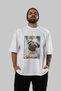 For Dog Lovers 68 Front Dog Printed White Oversize T-Shirt 100% Cotton Unisex Dog Lover Premium Design - 6