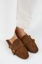 Paloma Women's Genuine Leather Double Buckle Tan Shoes - 2