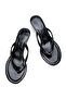 Women's Heeled Flip Flops 6373 Black - 3