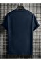 Men's Best Dad Printed Crew Neck Oversize Casual Boyfirend Black White Navy Blue T-Shirt - 2