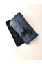Patchwork Pocketed Navy Blue Denim Roll-Up Brush Holder Pen Holder - 2