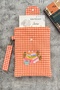 Fabric Book Cover with Hand Strap Book Bag Gingham Book Lover Gift - 2