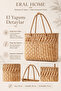 Handmade New Trend Wicker Multi-Purpose Organizer Bag for Shopping, Beach, Summer, 33 X 15 X 25 cm - 5