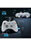 YAEYE Wired Controller for Xbox 360, Xbox 360 Game Controller with Dual-Vibration Turbo for Microsoft Xbox 360/360 Slim and PC Windows 7,8,10 (White) - 3