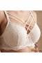 Bra with Crossed Straps, Padded Satin, Comfortable Single Bra - 6
