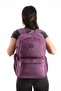 Unisex Purple School Bag, 16 Inch Laptop Bag, Crinkle Waterproof Fabric Backpack, 47X30X15Cm - 2