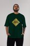 Body under Oversize Front Printed Green T-Shirt 100% Cotton Streetwear Premium Comfortable Fit - 5