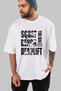 Squat Bench Deadlift Oversize Front Printed White T-Shirt 100% Cotton Streetwear Premium Comfortable Fit - 7