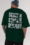Squat Bench Deadlift Oversize Back Printed Green T-Shirt 100% Cotton Streetwear Premium Comfortable Fit - 6