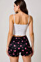 Heart Patterned Suspender Shorts Pajama Set - 4