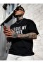 Men's I Love My Wife Printed Oversize T-Shirt Casual Boyfirend