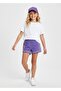 Organic Embroidered Purple Summer Girls' Shorts