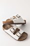 Unisex White Soft Pad Sole Double Strap Buckle Daily Comfortable Summer Home & Outdoor Slippers - 7