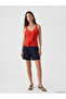 Lcw Everyday Red V-Neck Ribbed Ruffled Women's Knitwear Undershirt - 2