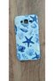 Samsung Galaxy J7 Sea Shell Printed Inside Velvet Silicone Phone Case (Blue Color) - 8