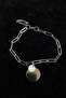 Silver Color Two Sequin Model Paperclip Chain Steel Anklet - 3244 - 3