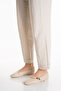 Beige Buckle Detailed Elastic Women's Ballerinas - 4