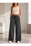 Women's Star Stone Wide Leg High Waist Loose Cut Pocketed Trousers Style Sweatpants - 2