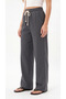 Women's Muslin Look Palazzo Sweatpants Smoked Color Wide Leg High Waist - 2