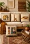 Ethnic Elephant Giraffe Hippo Masks Patterned 4-Piece Throw Pillow Cover Set - 2