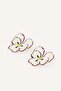 Women's Floral White Earrings H9964Axns - 2