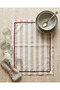 Brown Striped Burgundy Ribbed American Placemat Set of 2 33X44 cm Tableware and Table Setting Decoration - 6