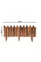 Wood Garden Fence Border - Carbonized Wooden Edging for Flower Beds, Lawn, Landscape - Rustic Picket Fence, Weather Resistant, Easy Install - 2