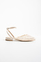 Larista Lace Detail Back Strap Buckle Women's Flat Sandals - 6