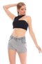 Viscose Fabric Ripped Detailed Lycra Women's Shorts - 3
