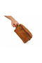 Men's Genuine Leather Tan Zippered Handbag and Clutch Bag