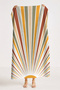 Retro Sunbeam Striped Beach Towel - Bohemian Modern Mustard Earth Tone Quick Dry Beach Cover-Up