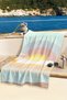 Sunset Sea View Beach Towel - Bohemian Pastel Colored Quick-Drying Microfiber Towel