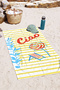 Striped Summer Ciao Beach Towel - Tropical Yellow Blue Pool Sea Bath Quick Dry Beach Cover - 4