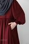 Asya Balloon Sleeve Dress Burgundy - 6