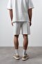 Men's Embroidery Detailed Shorts Ecru - 3