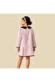 Peter Pan Collar Long Sleeves Dress with Pearl Embellishment - 3